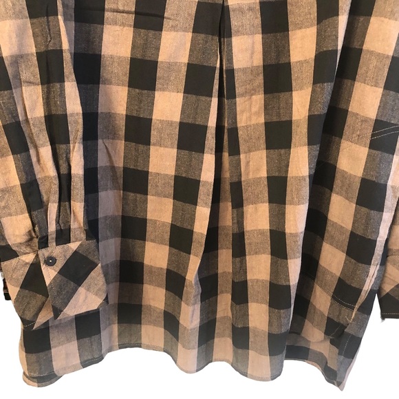 easel Tops Nwt Easel Los Angeles Oversized Plaid Long Sleeve Pull